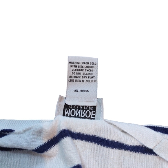 Monroe and Main Striped Cardigan Blue White Large - Picture 6 of 6